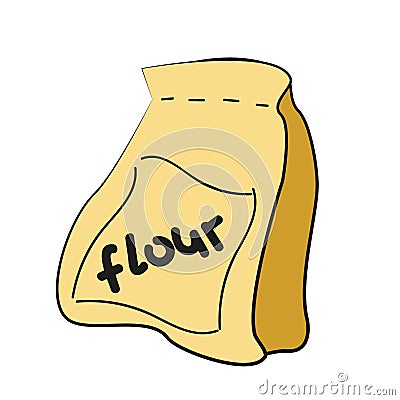 Simple things cartoon vector illustration: flour Cartoon Illustration